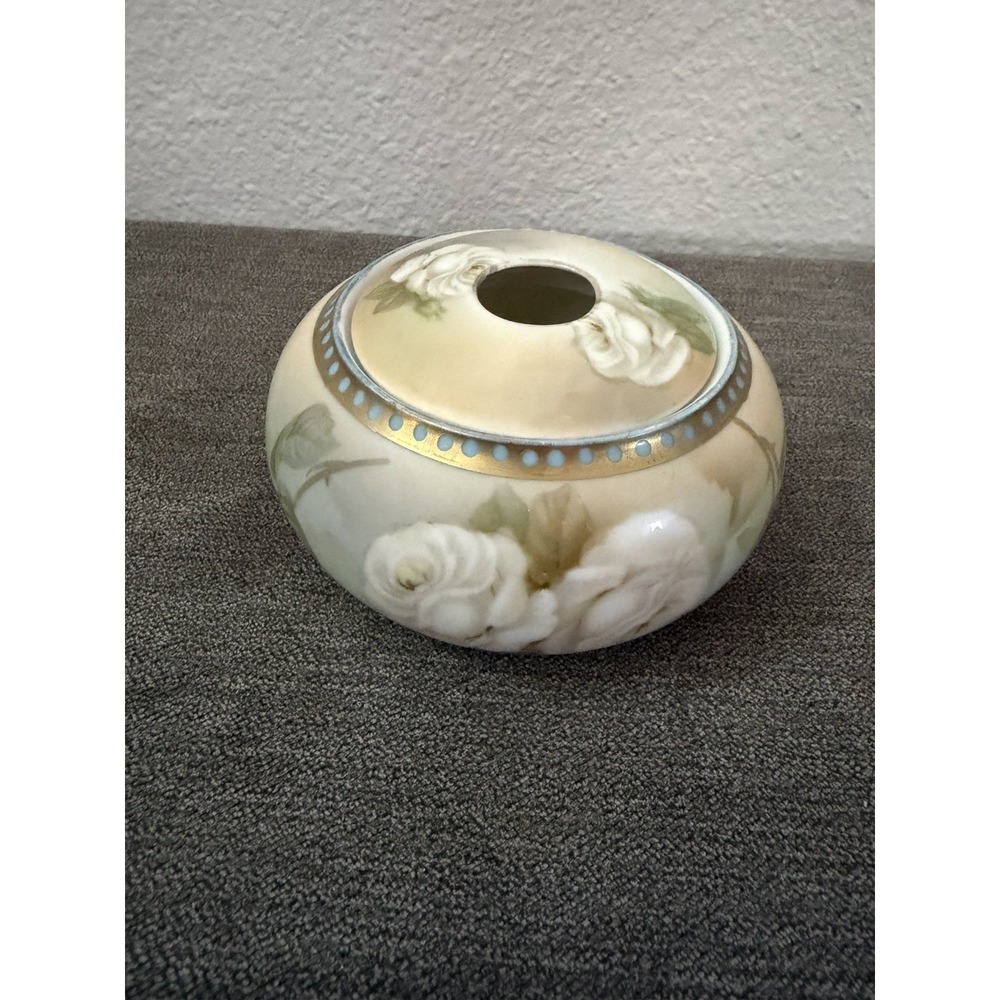 Antique Regina Ware Germany Porcelain Vanity Hair Receiver Dish Victorian